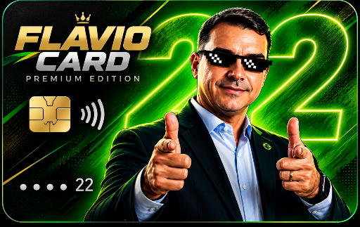 Flávio Bolsonaro — Paulo Baniski · Diseño de tarjeta