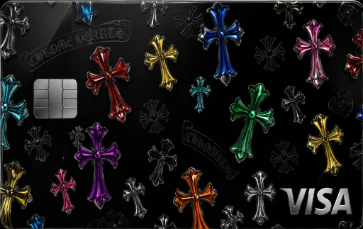 Chrome Heart Crosses Colored VISA — Bardia P. · Card artwork