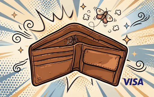 Empty Leather Wallet Comic Panel — kerolos onsy · Kartenbild