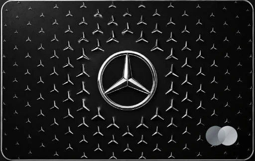 Plaque noir aux étoiles chromées Mercedes