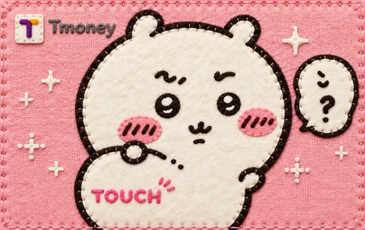 Tmoney Touch 꿰맨 천 질감
