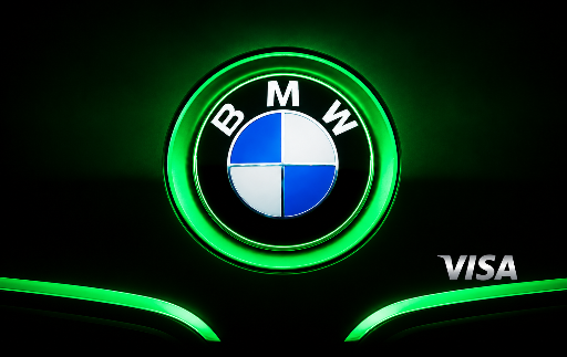 green bmw logo — Ekrops h · Design de cartão