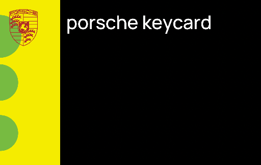 porsche key card — power bank industries · Kartenbild