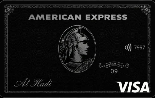 Amex Centurion card — Ali Al Hadi 分享的卡面