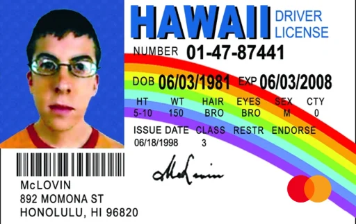 Mclovin Card