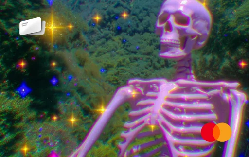pink skeleton esqueleto rosa mastercard