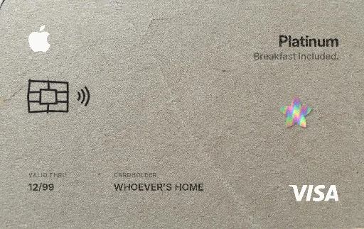 Visa card cereal box