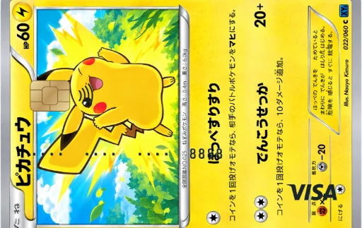 Japanese Pikachu Trading Card Illustration — Raymel Robert · 카드 이미지