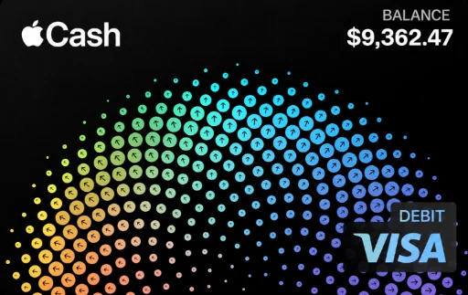 Apple Cash card with updated balance